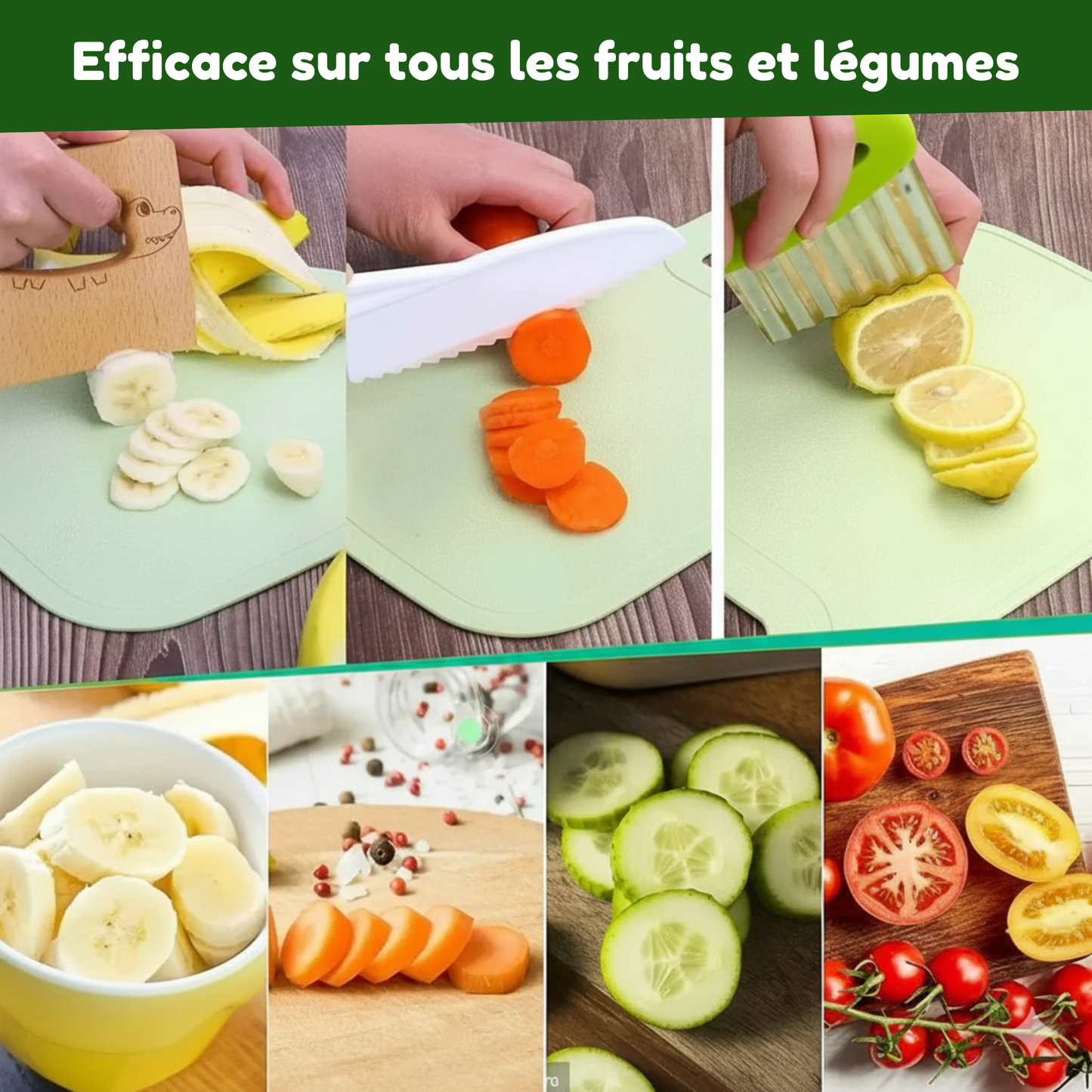 Set de cuisine Montessori pour enfants (13 pièces) - Rendez la cuisine amusante, sûre et facile !