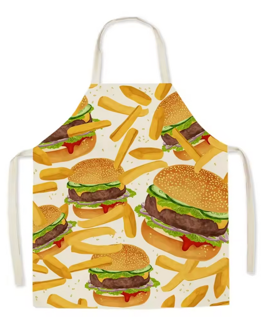 Tablier de cuisine "Frites Burger" pour enfants